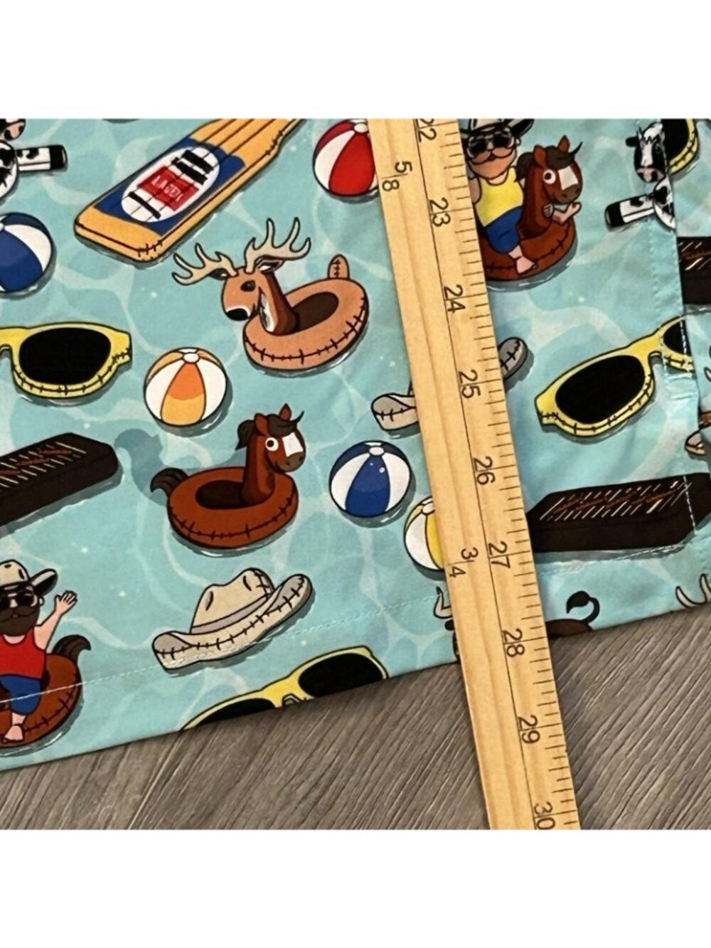Cinch Shirt Mens L Blue Cowboy Western Pool Float Graphic Button Up Summer - Picture 9 of 9